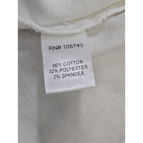 NORTHSTYLE Women's Large Cropped Denim Jacket White Button Up Jean Cotton EUC - Picture 11 of 11